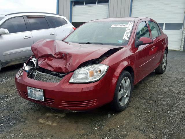 1G1AL58F887315464 - 2008 CHEVROLET COBALT LT MAROON photo 2