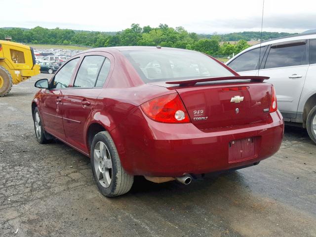 1G1AL58F887315464 - 2008 CHEVROLET COBALT LT MAROON photo 3