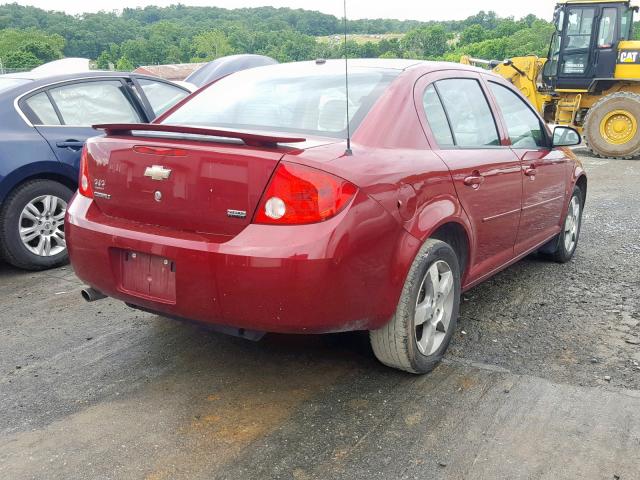 1G1AL58F887315464 - 2008 CHEVROLET COBALT LT MAROON photo 4