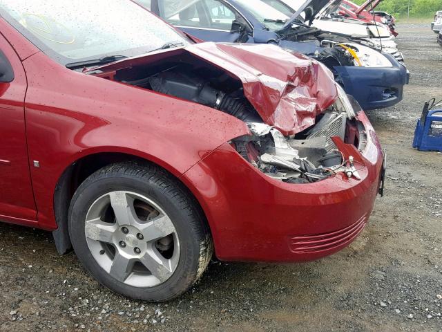 1G1AL58F887315464 - 2008 CHEVROLET COBALT LT MAROON photo 9