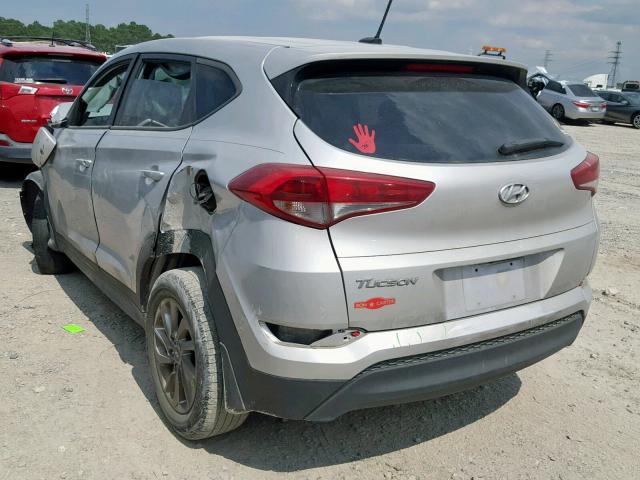 KM8J23A44GU039559 - 2016 HYUNDAI TUCSON SE GRAY photo 3