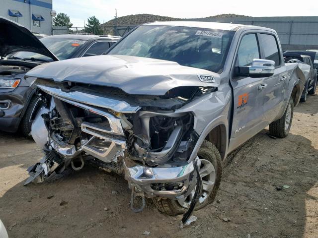 1C6SRFJT8KN721383 - 2019 RAM 1500 LARAM SILVER photo 2