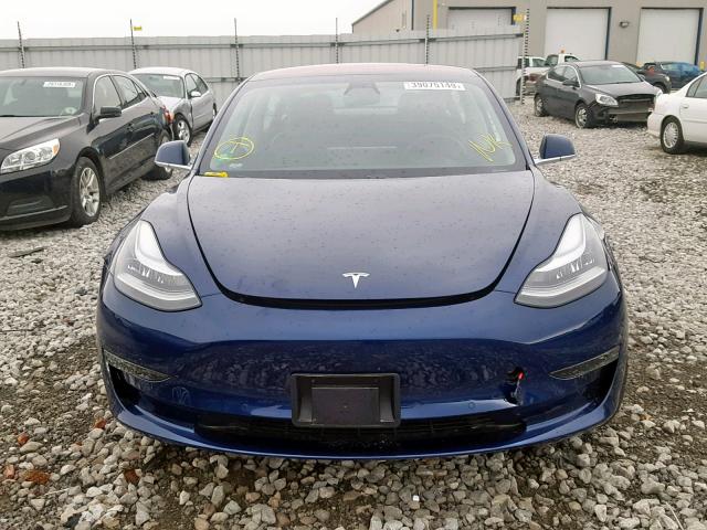 5YJ3E1EA5JF018311 - 2018 TESLA MODEL 3 BLUE photo 7