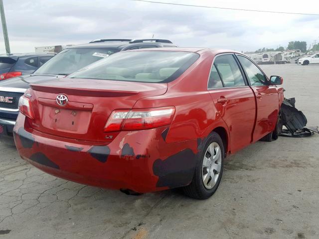 4T1BE46K57U152946 - 2007 TOYOTA CAMRY CE RED photo 4