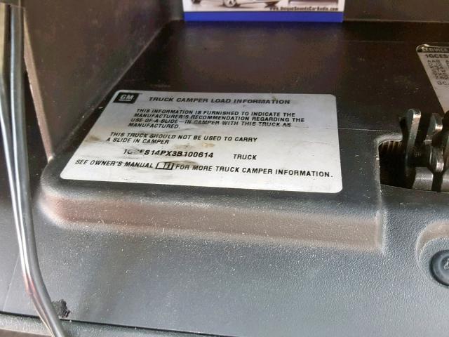 1GCES14PX3B100614 - 2003 CHEVROLET SSR 红色 照片 10