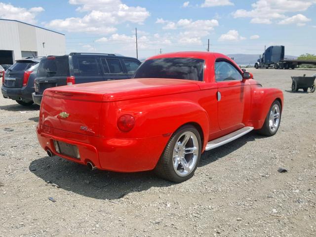 1GCES14PX3B100614 - 2003 CHEVROLET SSR RED photo 4