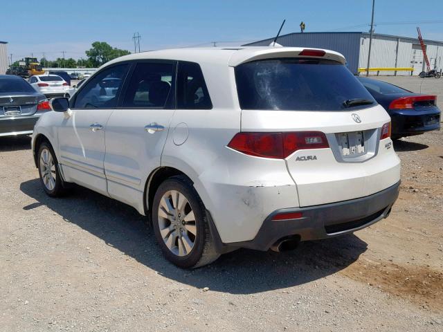 5J8TB2H56BA001543 - 2011 ACURA RDX TECHNO WHITE photo 3