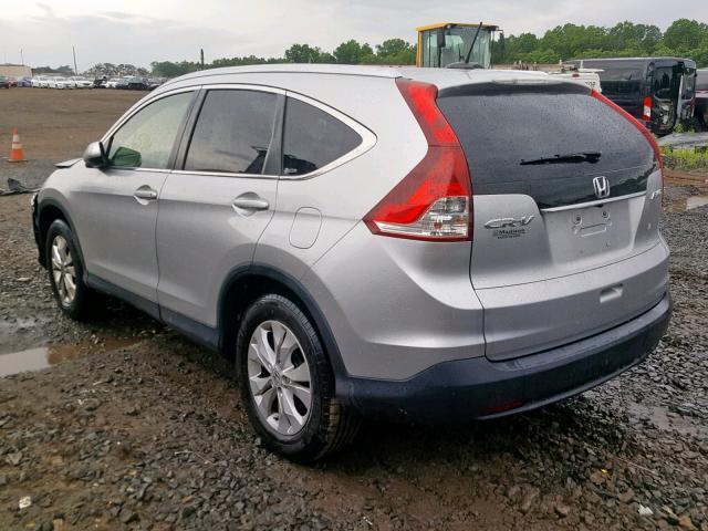 JHLRM4H70CC006018 - 2012 HONDA CR-V EXL SILVER photo 3