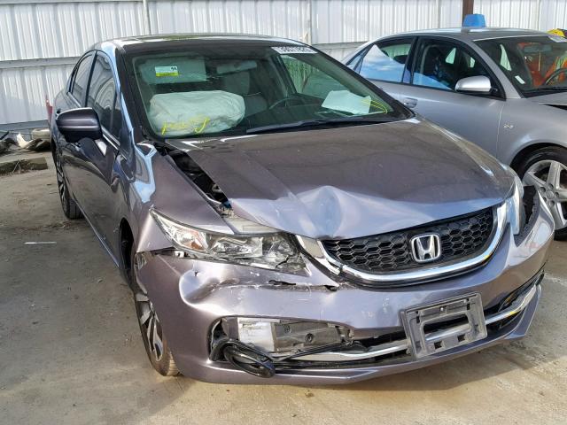 19XFB2F91EE263652 - 2014 HONDA CIVIC EXL GRAY photo 1