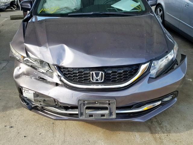 19XFB2F91EE263652 - 2014 HONDA CIVIC EXL GRAY photo 9