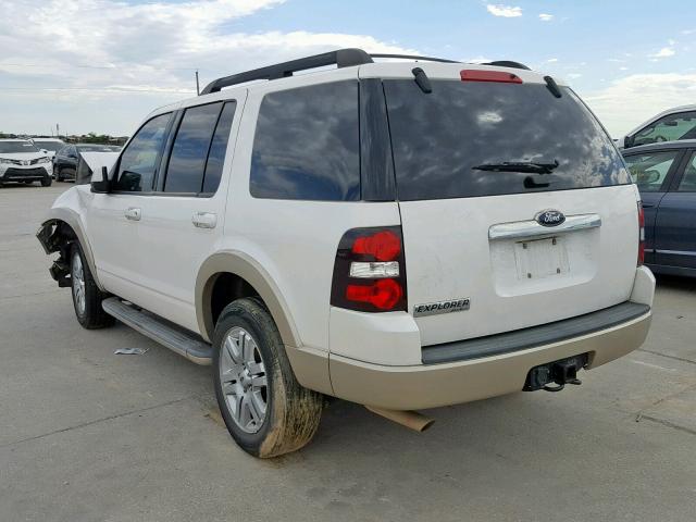 1FMEU6EE9AUA18164 - 2010 FORD EXPLORER E WHITE photo 3