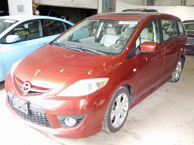 JM1CR293790355627 - 2009 MAZDA 5 RED photo 2