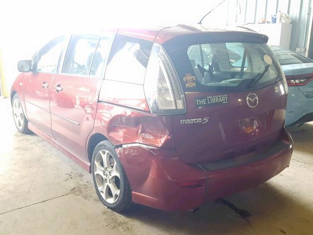 JM1CR293790355627 - 2009 MAZDA 5 RED photo 3