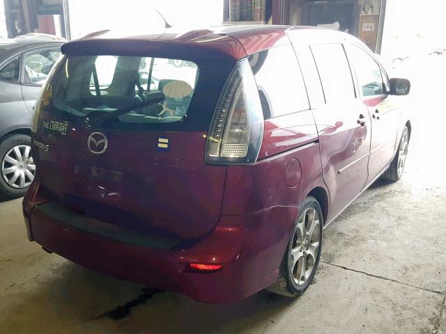 JM1CR293790355627 - 2009 MAZDA 5 RED photo 4