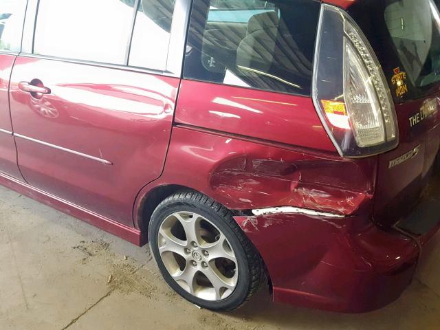 JM1CR293790355627 - 2009 MAZDA 5 RED photo 9