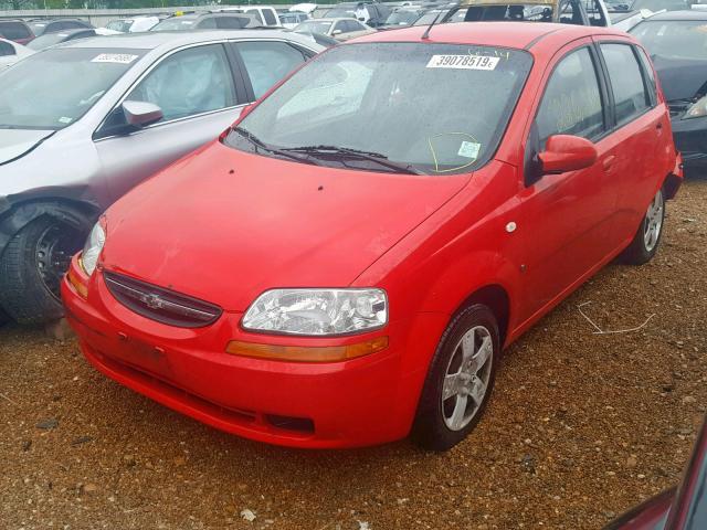 KL1TD666X7B776786 - 2007 CHEVROLET AVEO BASE Қызыл фото 2