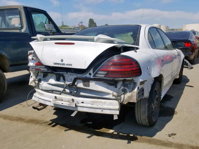 1G2NE52E75M186735 - 2005 PONTIAC GRAND AM S WHITE photo 4