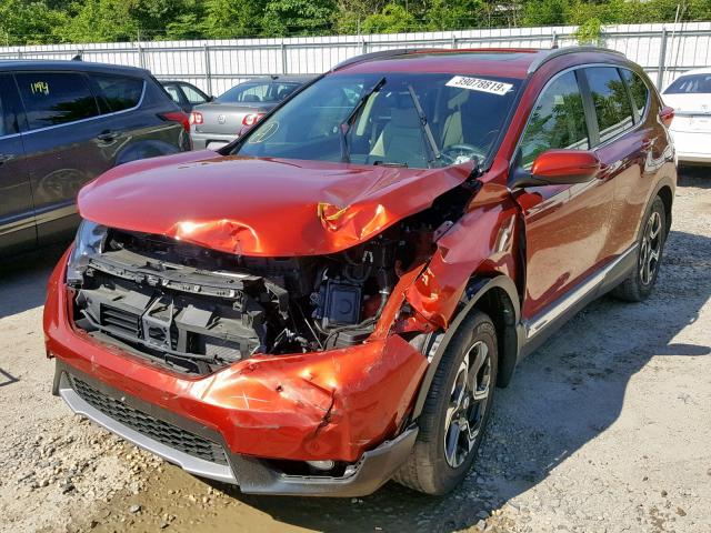 2HKRW2H93HH608114 - 2017 HONDA CR-V TOURI RED photo 2