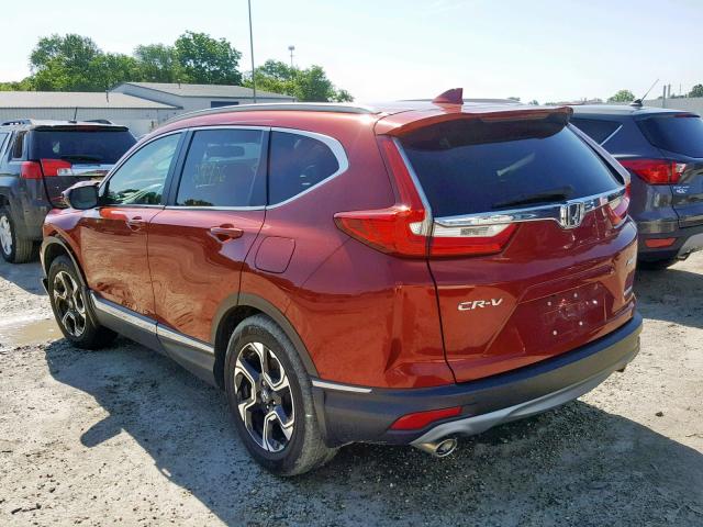 2HKRW2H93HH608114 - 2017 HONDA CR-V TOURI RED photo 3