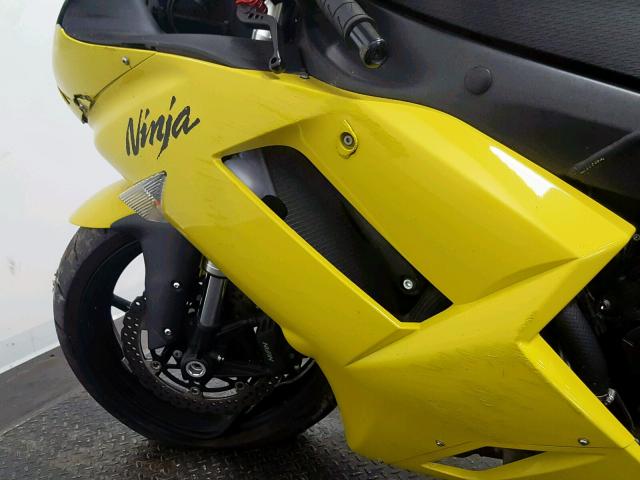 JKAZX4P128A045837 - 2008 KAWASAKI ZX600 P YELLOW photo 9