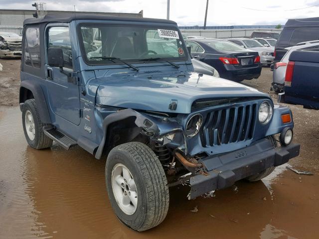 1J4FY19S6XP443634 - 1999 JEEP WRANGLER / BLUE photo 1