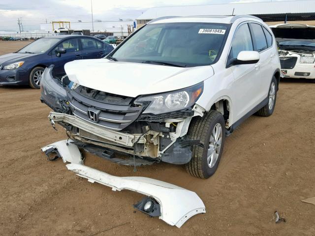 5J6RM4H78CL050064 - 2012 HONDA CR-V EXL WHITE photo 2