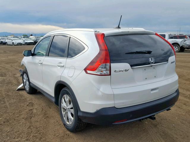 5J6RM4H78CL050064 - 2012 HONDA CR-V EXL WHITE photo 3