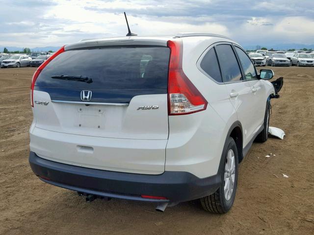 5J6RM4H78CL050064 - 2012 HONDA CR-V EXL WHITE photo 4