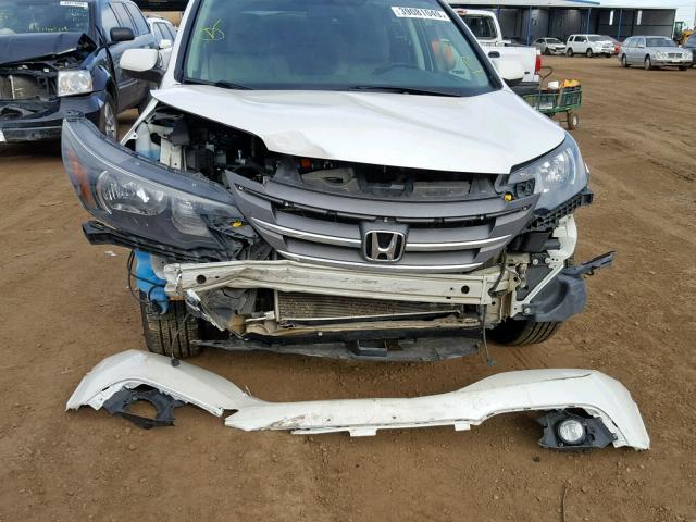 5J6RM4H78CL050064 - 2012 HONDA CR-V EXL WHITE photo 9