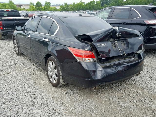 1HGCP3F88AA023403 - 2010 HONDA ACCORD EXL BLACK photo 3