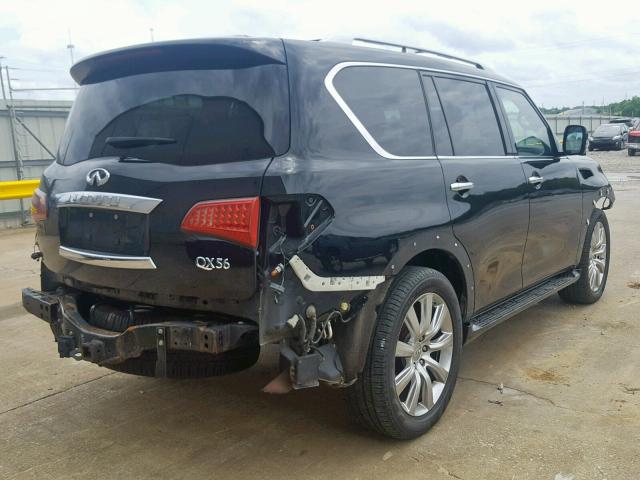 JN8AZ2NE7B9004334 - 2011 INFINITI QX56 BLACK photo 4