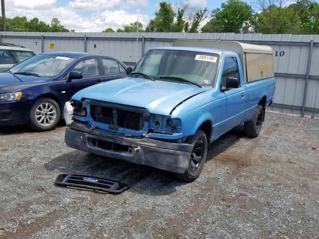 1FTYR10E74PB19445 - 2004 FORD RANGER BLUE photo 2