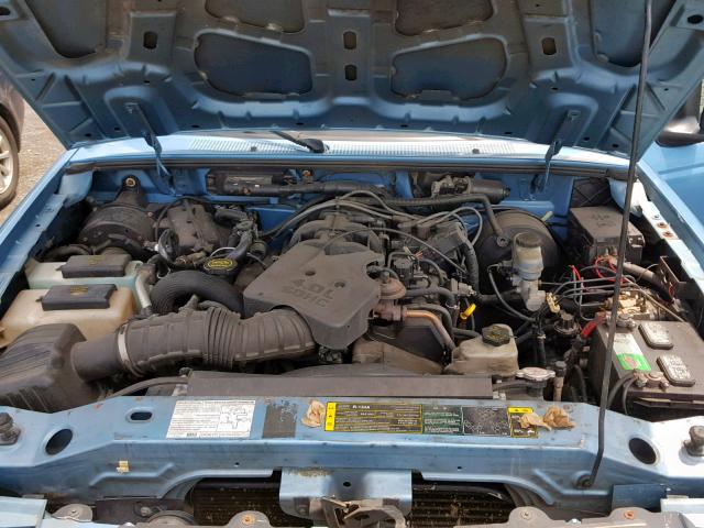 1FTYR10E74PB19445 - 2004 FORD RANGER BLUE photo 7