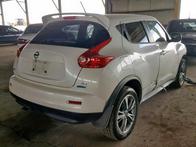 JN8AF5MR9DT217340 - 2013 NISSAN JUKE S WHITE photo 4