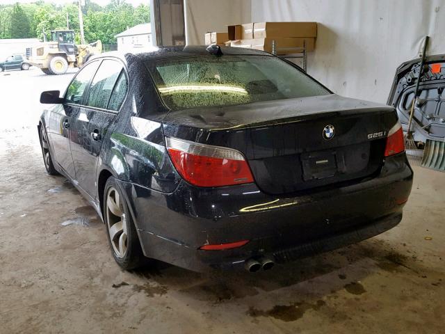 WBANA53515B857086 - 2005 BMW 525 I BLACK photo 3