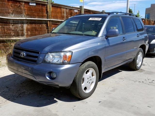 JTEEP21AX70231434 - 2007 TOYOTA HIGHLANDER BLUE photo 2