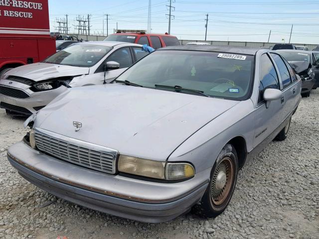 1G1BN53E7NR154277 - 1992 CHEVROLET CAPRICE CL SILVER photo 2