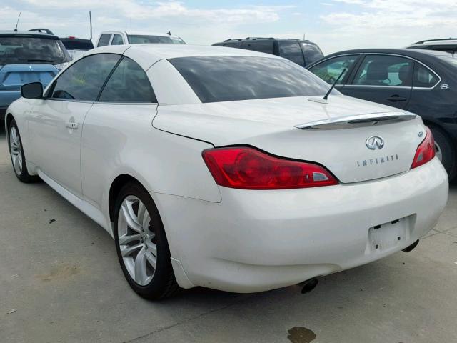 JNKCV66E59M720189 - 2009 INFINITI G37 BASE WHITE photo 3