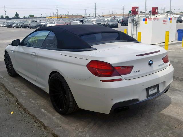 WBA6F7C50GD930523 - 2016 BMW 650 XI WHITE photo 3