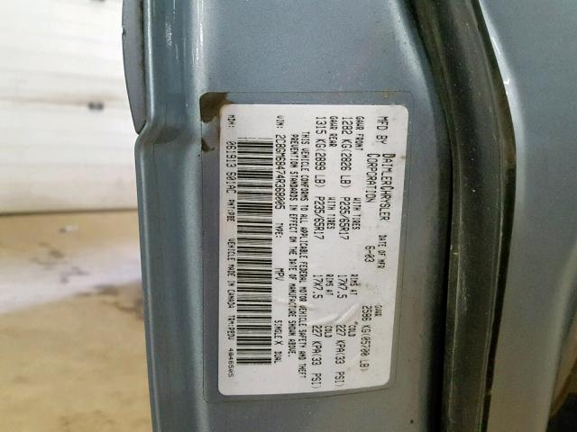 2C8GF68484R336318 - 2004 CHRYSLER PACIFICA SILVER photo 10