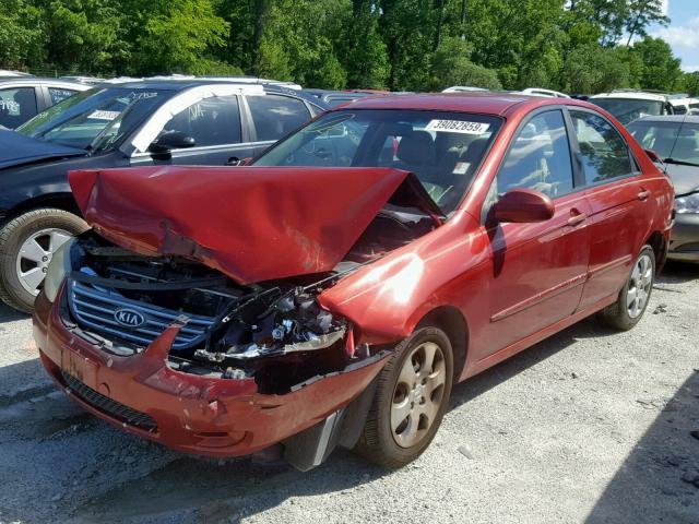 KNAFE121085509475 - 2008 KIA SPECTRA EX RED photo 2