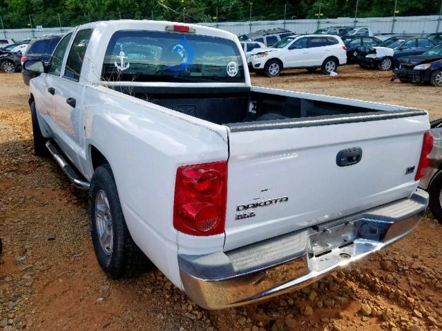 1D7HE48N85S181684 - 2005 DODGE DAKOTA QUA WHITE photo 3