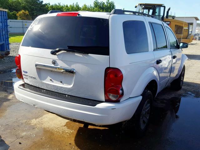 1D4HB48N95F607154 - 2005 DODGE DURANGO SL WHITE photo 4