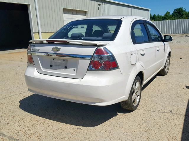 KL1TG56637B164687 - 2007 CHEVROLET AVEO LT WHITE photo 4