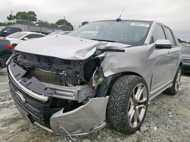 2FMDK3AK7DBC15596 - 2013 FORD EDGE SPORT SILVER photo 2