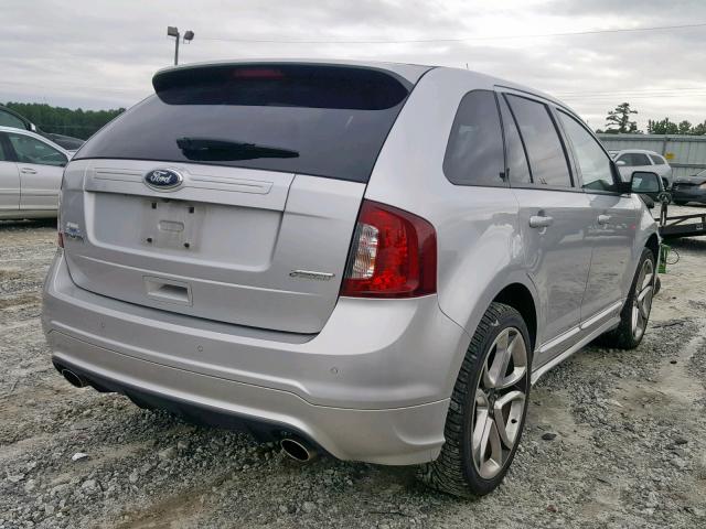 2FMDK3AK7DBC15596 - 2013 FORD EDGE SPORT SILVER photo 4