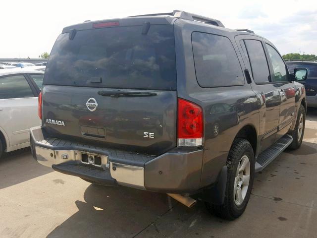 5N1AA08CX7N709981 - 2007 NISSAN ARMADA SE GRAY photo 4