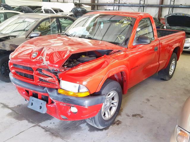 1B7FL36N92S507041 - 2002 DODGE DAKOTA SPO RED photo 2