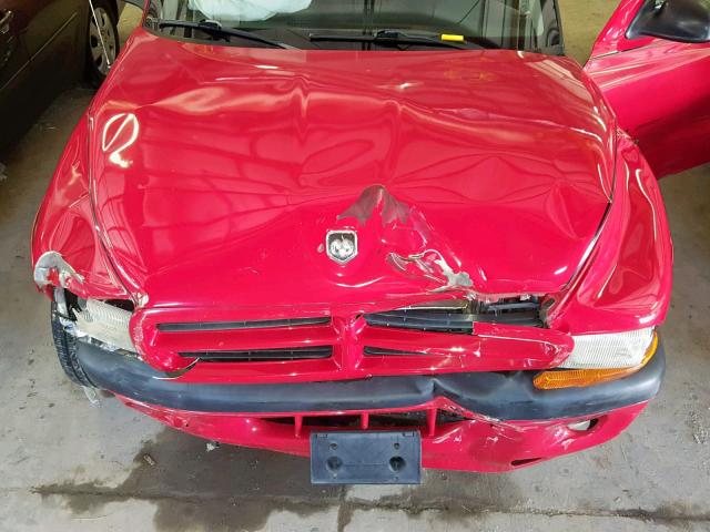 1B7FL36N92S507041 - 2002 DODGE DAKOTA SPO RED photo 7