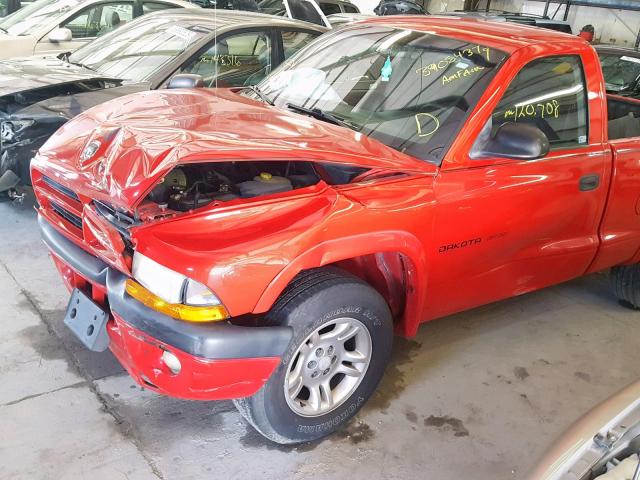 1B7FL36N92S507041 - 2002 DODGE DAKOTA SPO RED photo 9